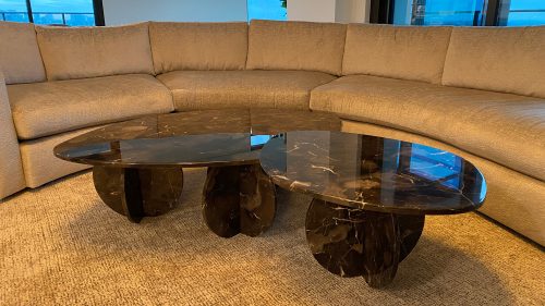 Graydon Coffee Table							 Table							 Brown Leather