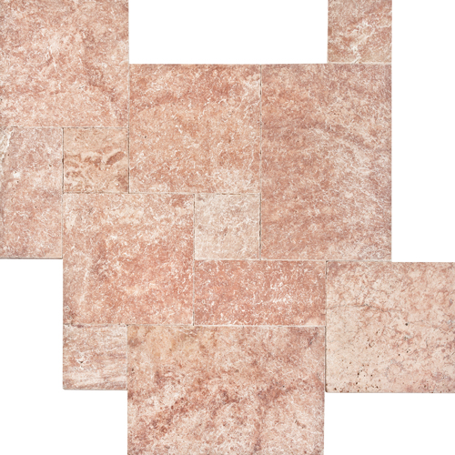 Red																												 Antique Collection French Pattern Tumbled Travertine and Marble